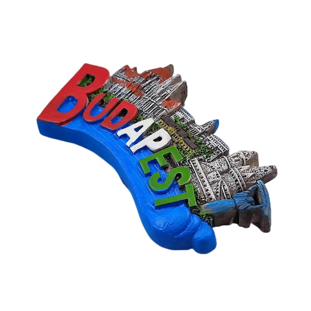 بودابست المجر ثلاثية الأبعاد رسائل مغناطيس الثلاجة هدية تذكارية ، الراتنج اليدوية مغناطيس الثلاجة مجموعة ديكورات المنزل والمطبخ