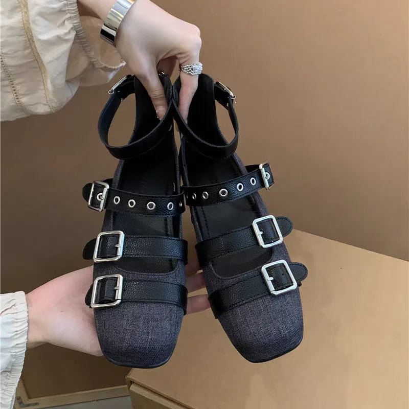 

Belt Buckle Flat Mary Jane Shoes Women Fashion Design Footwear Female Cross-tied Soft Sole Comfort Ballet Shoes Zapatos De Mujer