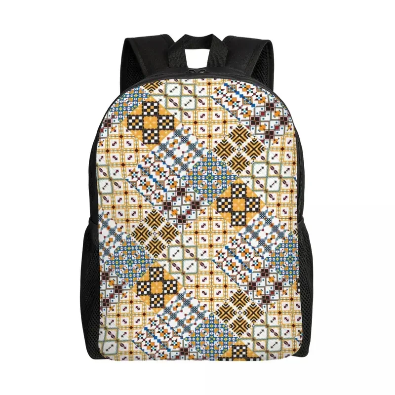 Kabyle Patterns Travel Backpack Women Men School Computer Bookbag Geometric Amazigh College Student Daypack Bags