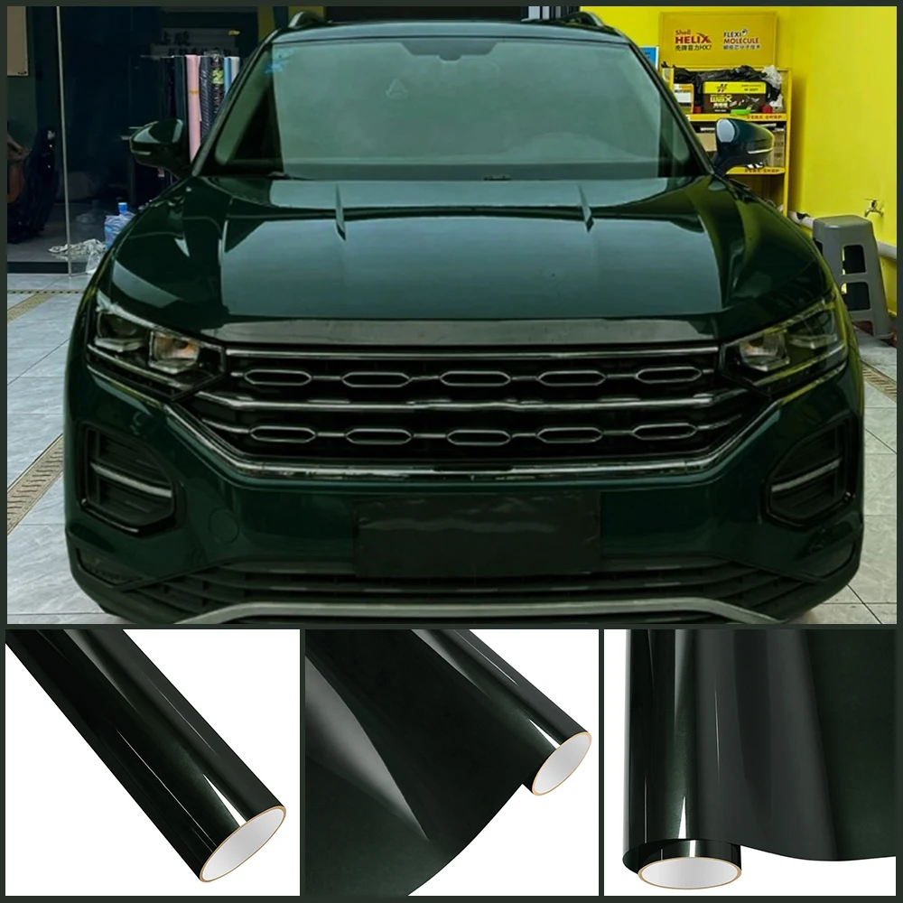

PET Liquid Metal Deep Green Vinyl Car Sticker Auto Wrap Film Waterproof Scratch Resistant Decal Motorcycle Car Body Decor Film