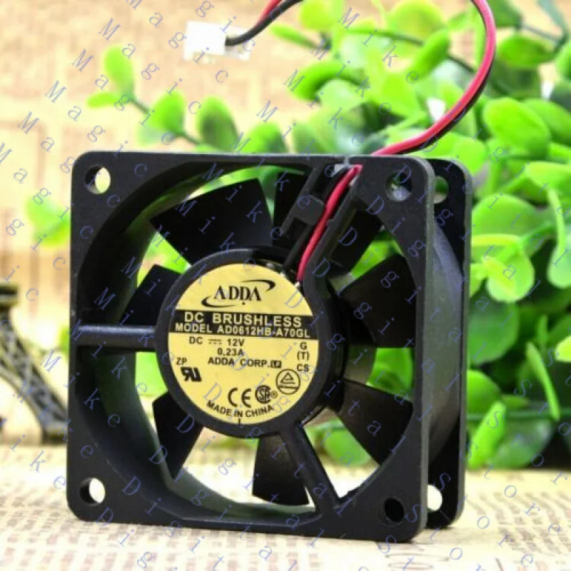 UU  FOR ADDA 6CM 6025 12V 0.23A AD0612HB-A70GL 2-Wire Double Ball Cooling Fan
