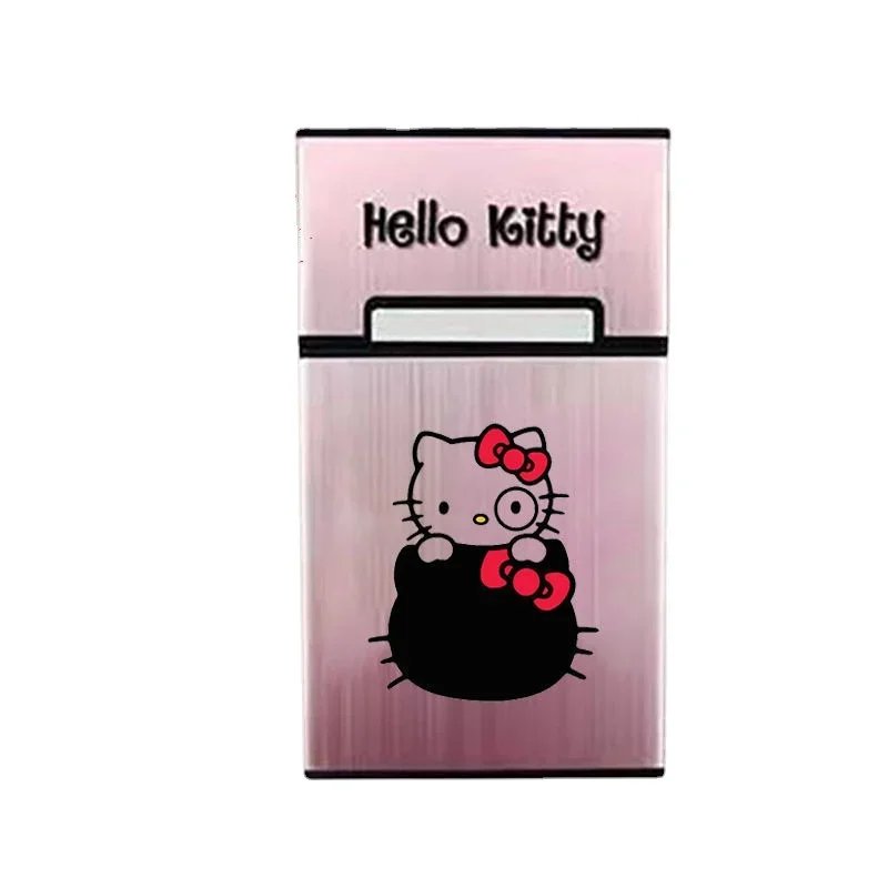 Hello Kitty sigarette da fumo portasigarette in alluminio donne carine copertura per tabacco portasigari tasca contenitore nuovo regalo