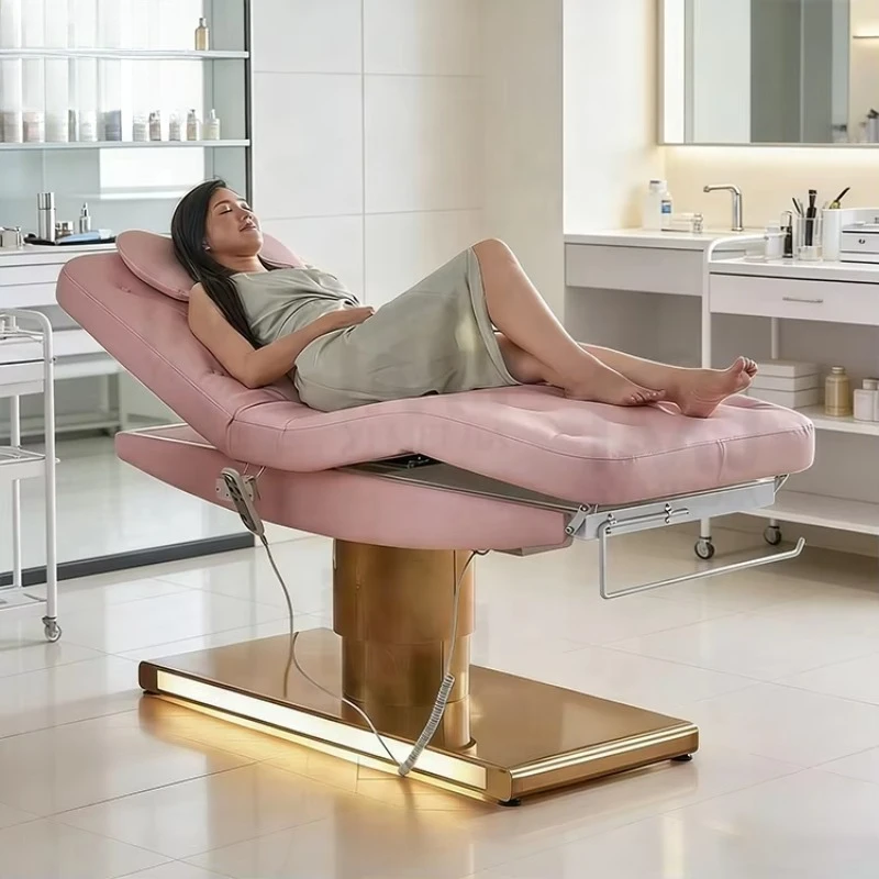 

Salon Head Spa Milking Massage Table Clinic Facial Chair pink Electric Beauty Bed