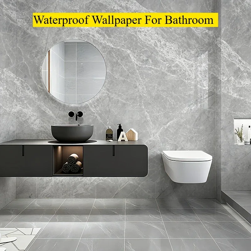 20M Marble Wallpaper Self-Adhesive Waterproof Wall Sticker for Bathroom Kitchen Cabinet Stove Kitchen Renovation Home Decoration