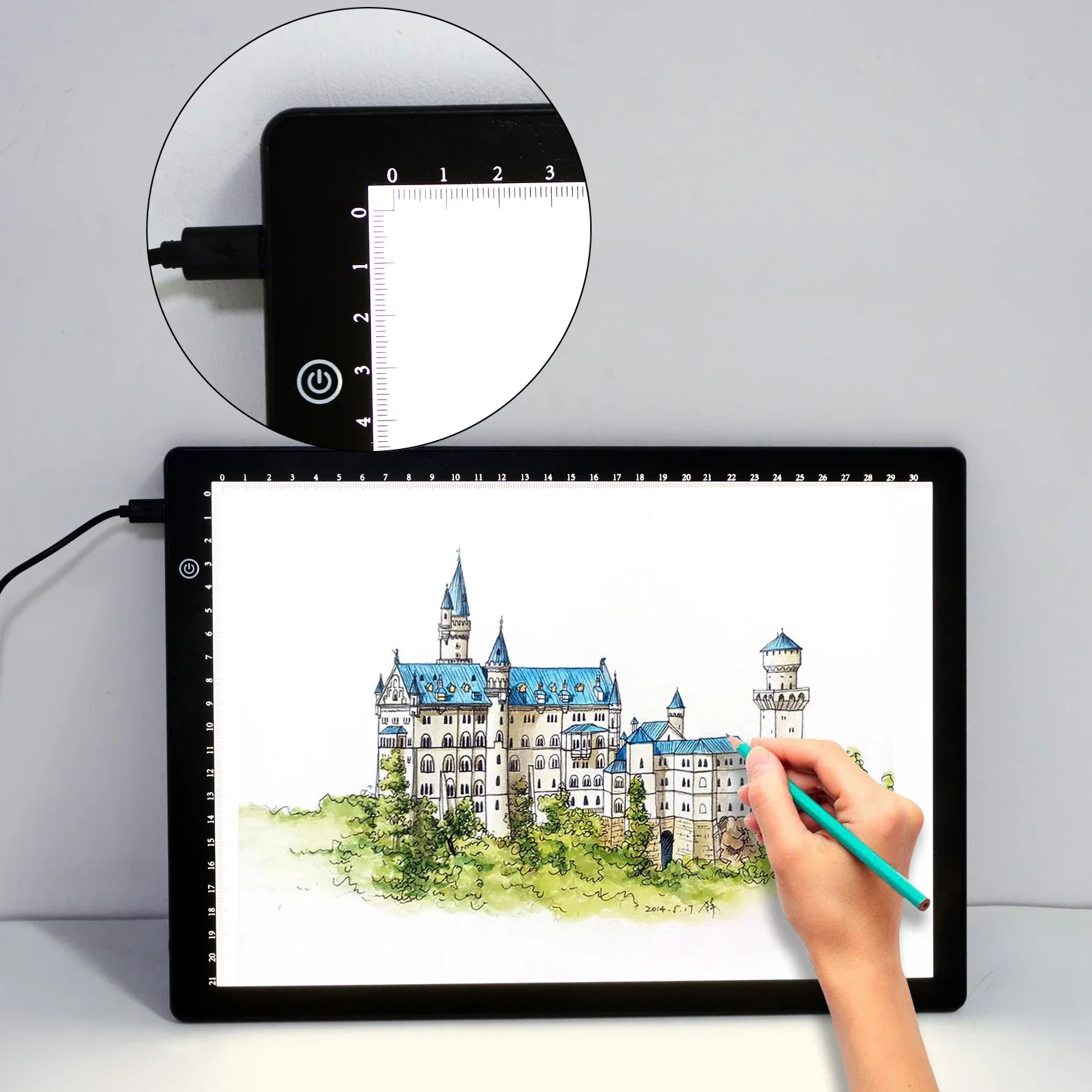 

A4 Drawing tablet wacom Digital Graphic Tablet Painting Light Pad Board Portable Board X-ray film viewer