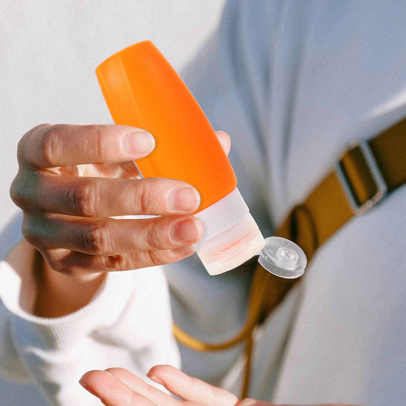 1 set 1 Set Silicone Containers Leakproof Refillable Toiletry Bottles For Shampoo Shower Gel Lotion Hand Small Liquid