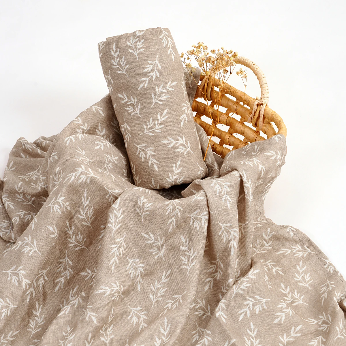 رئيس الوزراء جودة الخيزران القطن الطفل الشاش قماط بطانية لينة الوليد التفاف الرضع منشفة استحمام غطاء عربة 120x110 سنتيمتر #4