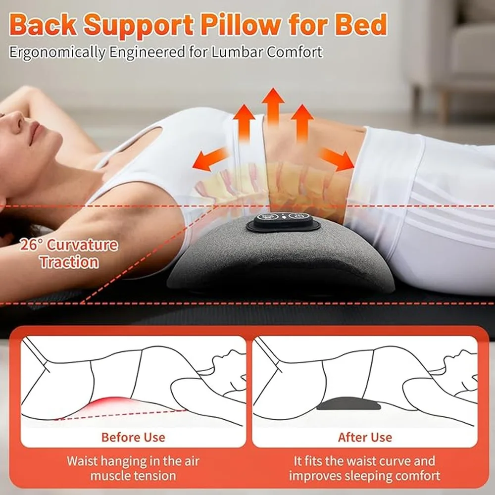 Intelligent Vibration Neck Pillow Combined With Back Massager Relieves Lumbar Pressure Effectively