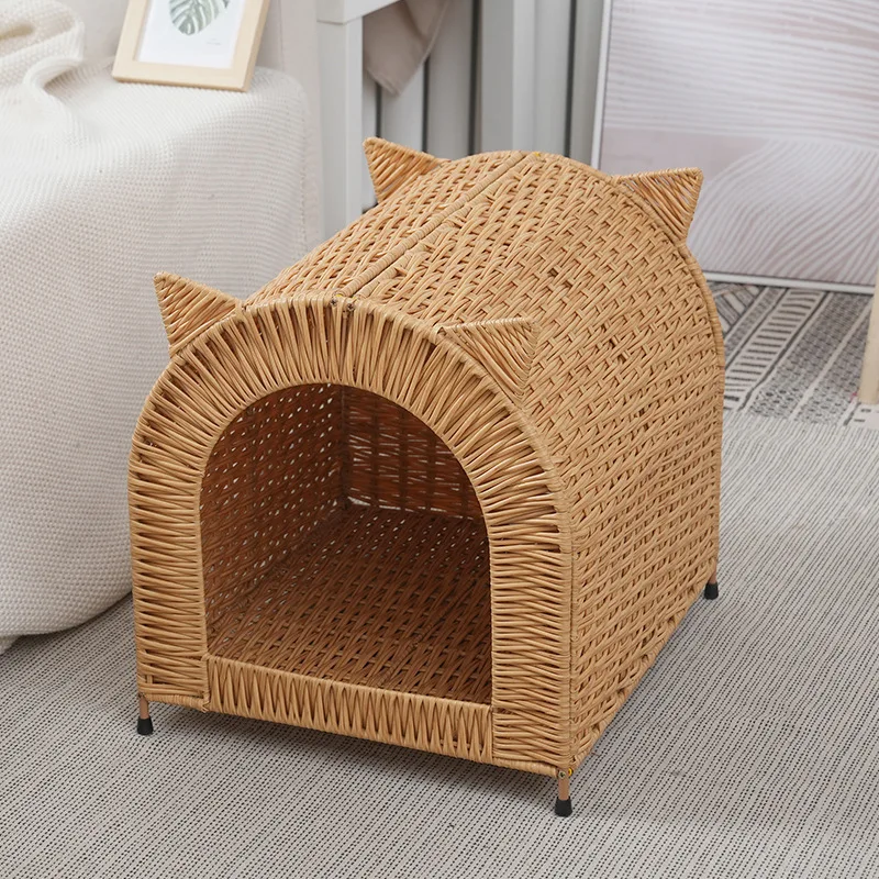 

Bedroom Balcony Living Room Solid Color Decorative Cat Ear Pet Nest Semi-enclosed Large Arch