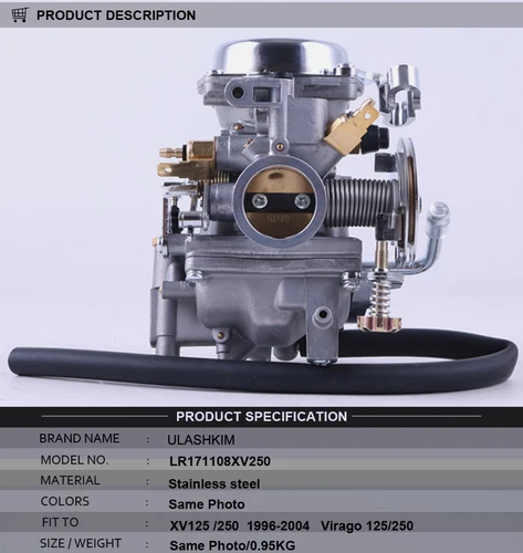 Imagen 2 del producto Carburador para Yamaha Virago 250 XV250 Route 66 1988-2014 2010 2009 accesorios de motocicleta 1990-2014 Virago XV125 1990-2011