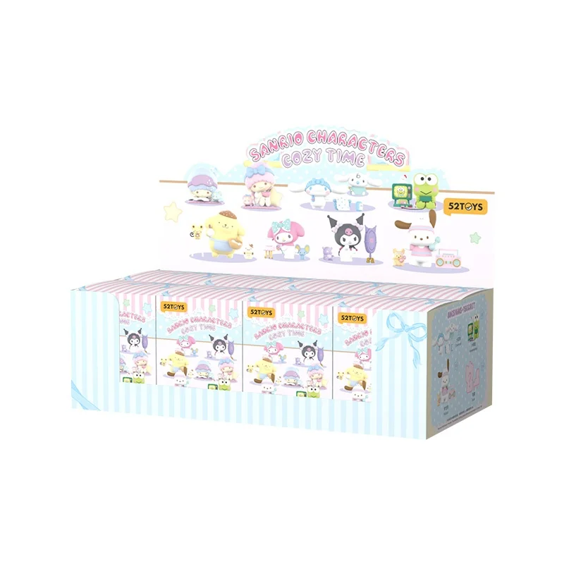 52toys Sanrio Family Home Time Blind Box Cute Ornaments Figures Set Kuromi Melody Featured Ideal Birthday Surprise for Girls