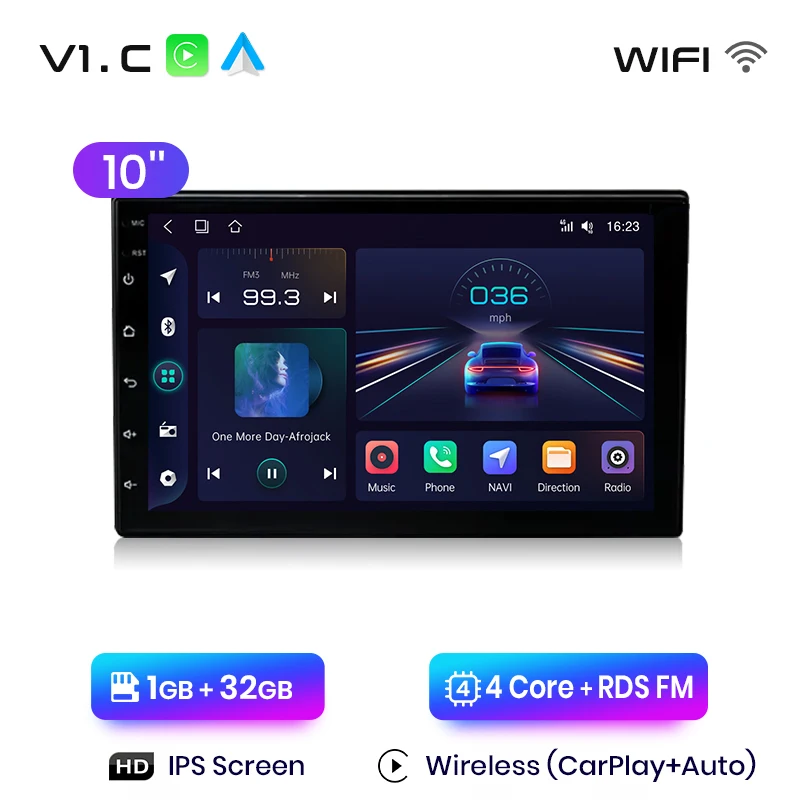 Junsun 7 9 10 Inch Universele Carplay Android Auto Autoradio Voor Vw Fiat Renault Nissan Hyundai Gps Multimedia Autoradio Stereo