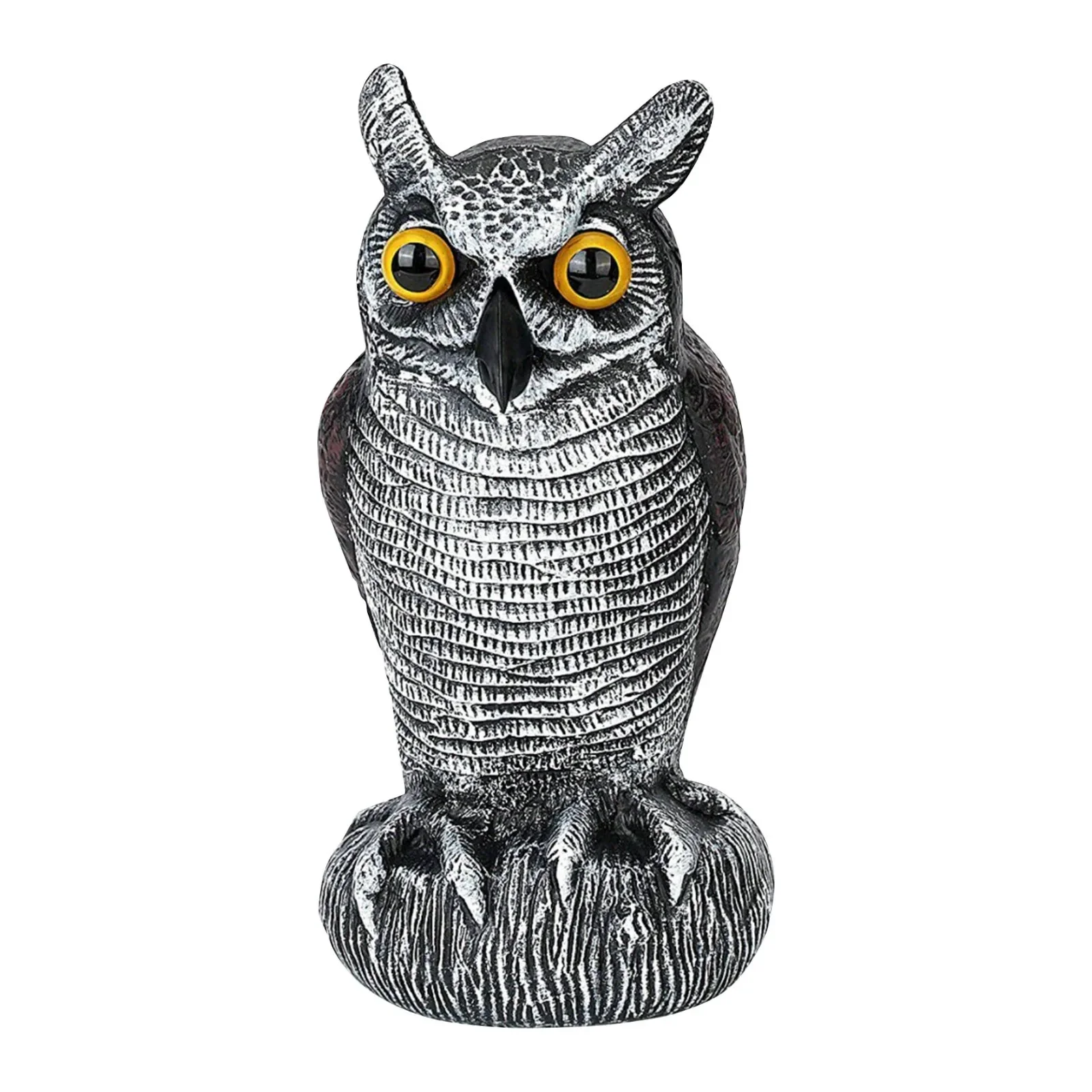 Scarecrow Decoy Lifelike Simulation Realistic Owl Garden Deterrent Ornament Art Sculpture Home Lawn Decoration