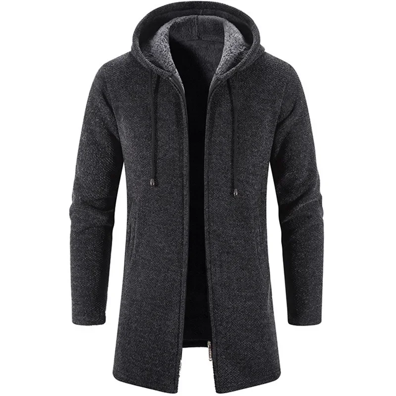 Men\'s Versatile Knitted Cardigan, Plush Coat, Trendy, Versatile, Autumn and Winter