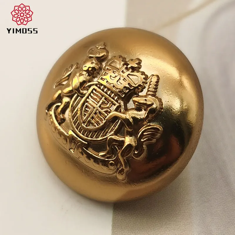 British College Style Lion Metal Buttons For Clothing Garment Sweaters Pants Coat Decorations Sewing Accessories Wholesale 6pcs