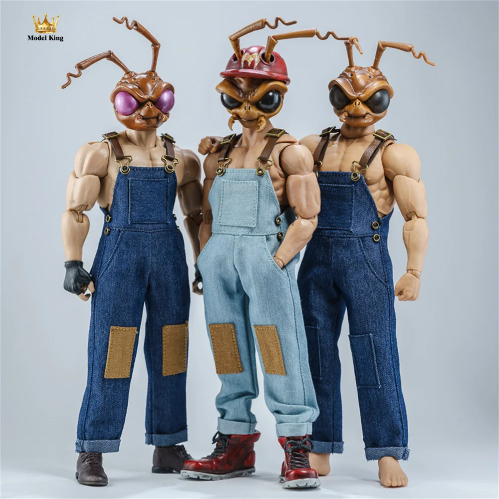 In Stock 1/12 Scale Fashionable Trendy Dungarees Leisure Jumpsuit Jeans For 6inchs MEZCO Notaman NW GW Male Action Figures Body