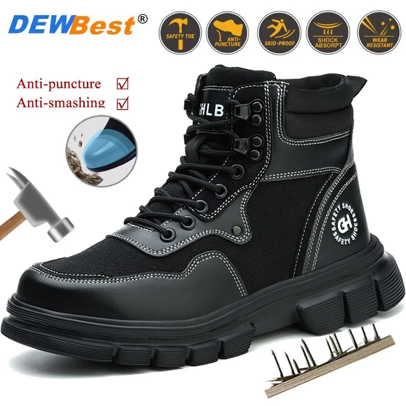 

Medium length boots are wear-resistant, odor proof, smash proof, puncture proof, soft soled, lightweight, steel toe safety shoes