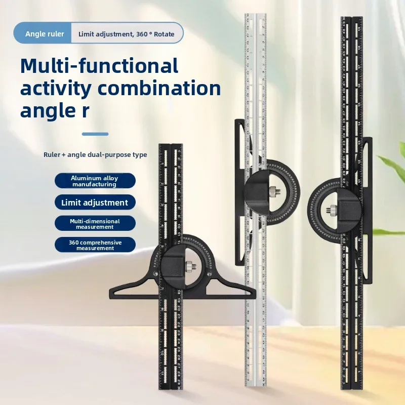 0-180° Universal Vernier Angle Ruler,Combination Type,Horizontal Angle Measuring Ruler For Woodworking