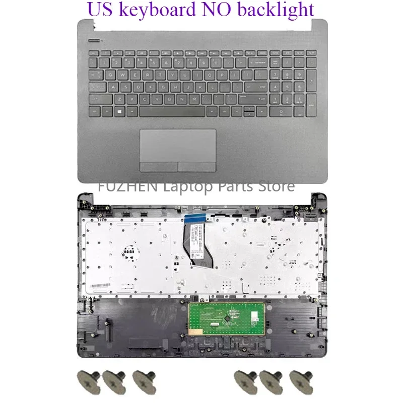 For 15-BS 15-BW 15-RA 15-RB 250 255 G6 TPN-C129 Laptop LCD Back Cover Front Frame Palm Pad Keyboard Bottom Cover hinge Grey - Image 5