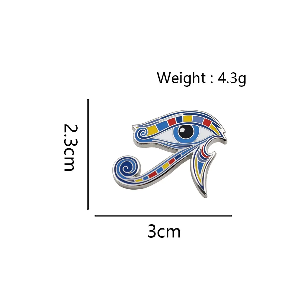Egyptian Eye of Horus Enamel Pin Ancient Egypt Symbol Lapel Brooch Badge Backpack Clothing Decor Spiritual Jewelry Gift