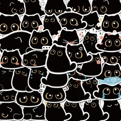 10/40PCS Black Cat Cute Kawaii Stickers Vintage For DIY Notebook Guitar Scrapbooking Motorcycle Laptop Luggage Graffiti Decals