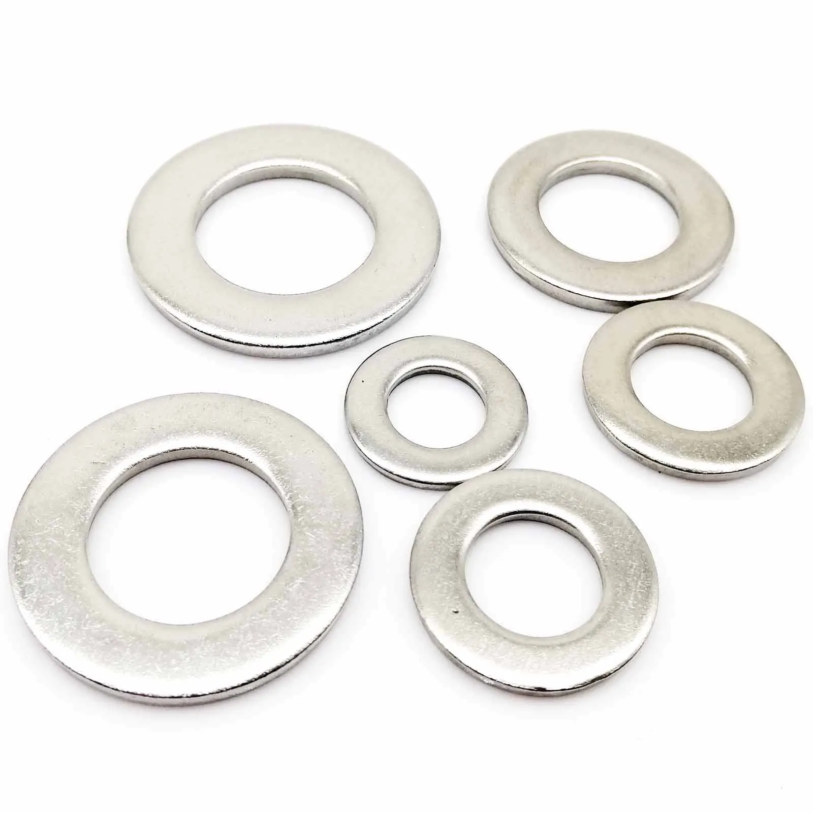 GB97 M1.6 M2 M2.5 M3 M3.5 M4 M5 M6 M8 M10 M12 M14 M16 to M24 High Quality A2-70 304 Stainless Steel Flat Washer Plain Gasket