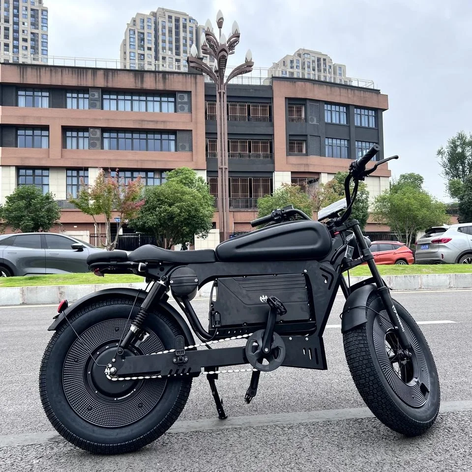 Adult Electric Bike Black Warrior 3000W Motor 60V45AH Battery 90KM/H Electric Bicycle 20*5 inch Tire Off-Road All-Terrain E-Bike image 6