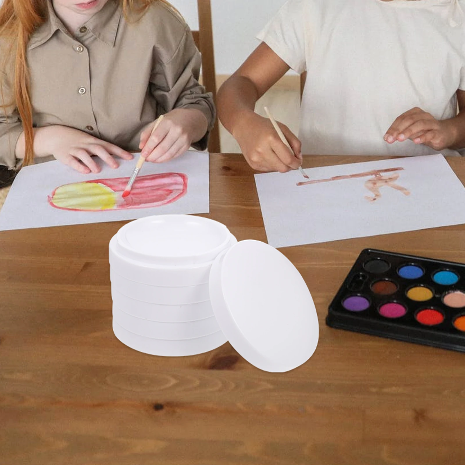 

1pc Paint Tray Multi Holes Design For Watercolor Oil Painting Pigment Mixing Plate Gouache Color Tray Art Painting Board