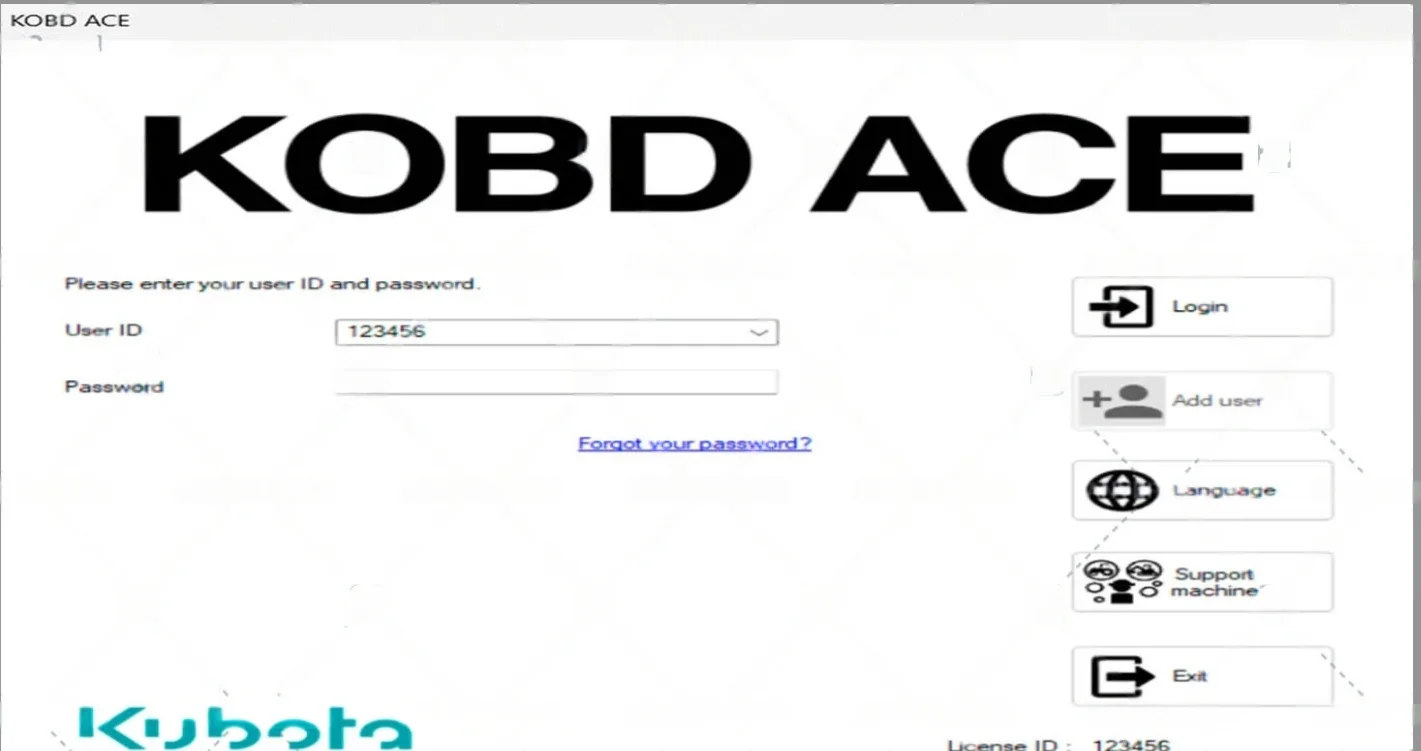 AutoDVD Kubota Diagnostic Software KOBD ACE  v2.04.0100