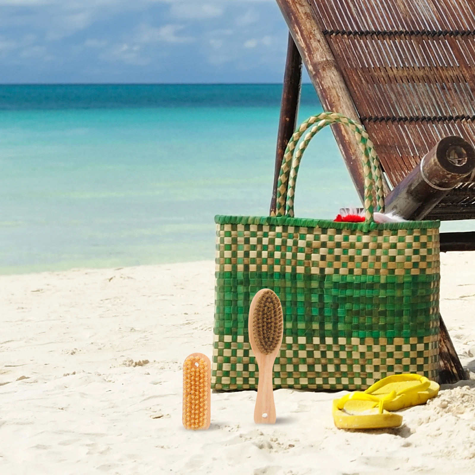 2 Pcs Sand Removal Brush Beach Cleaner Soft for Remover PBT Tool Accessories