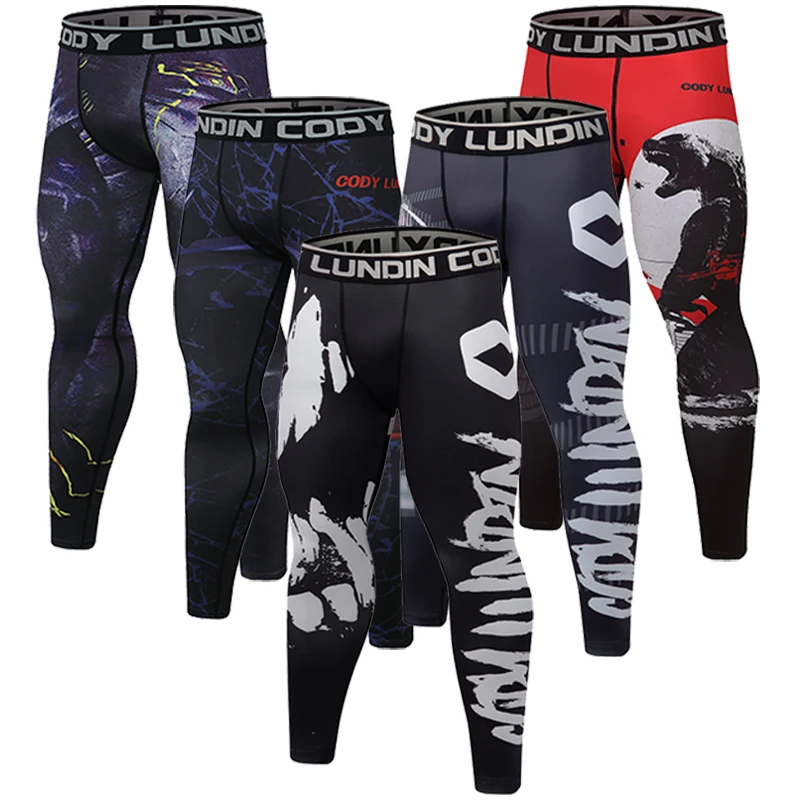 Cody Lundin Compression Pants Men UV Running Tights Gym Yoga Leggings For Athletic Sublimation Print Bjj Leggings