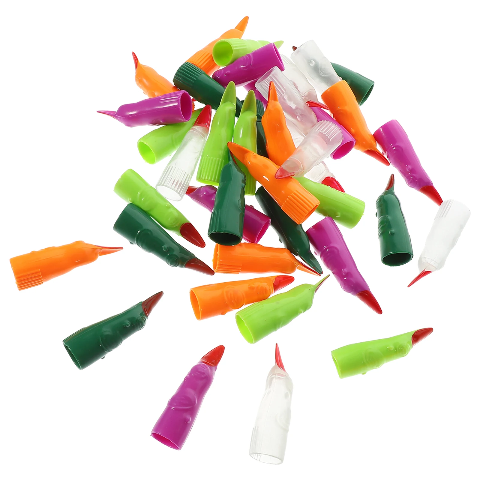 

40 Pcs Finger Halloween Luminous Nail Cover False Nails Makeup Horror Prop