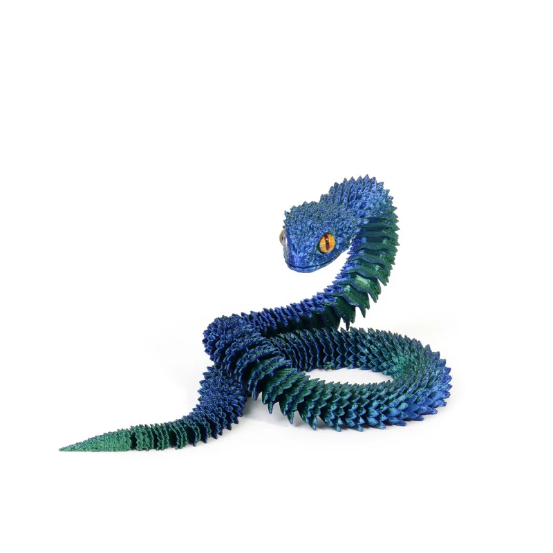 3D-Gedruckte Flexible Schlangenfigur, Perfektes Schreibtisch-Haustier, Tierliebhaber-Geschenk, Halloween-Dekoration