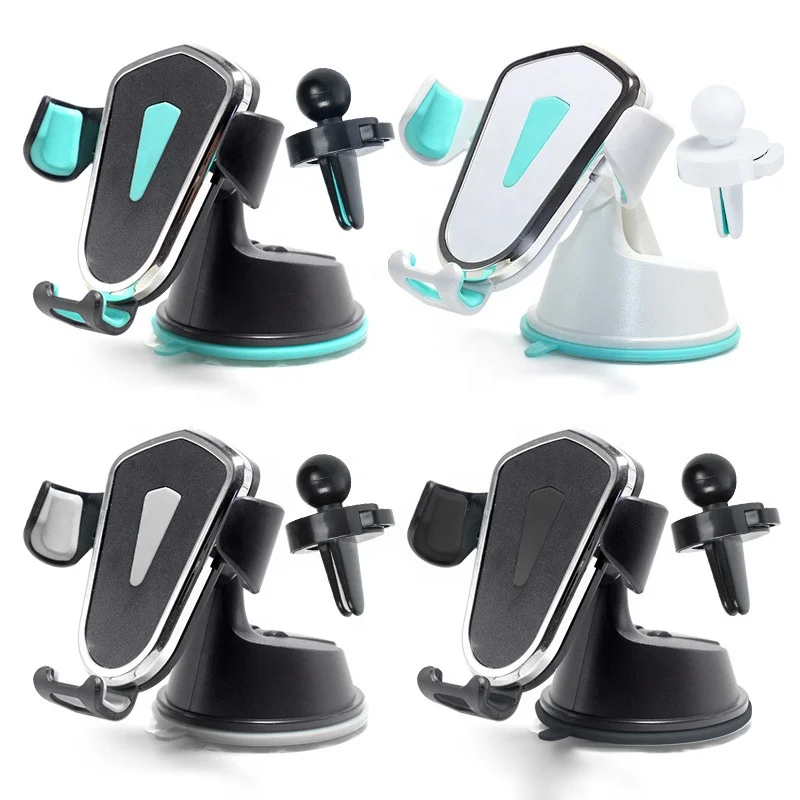 

2024 New 2-in-1 Universal Car Phone Gravity Mount Air Vent Suction Cup Dashboard Navigation Bracket Mobile Phone Holder for Car