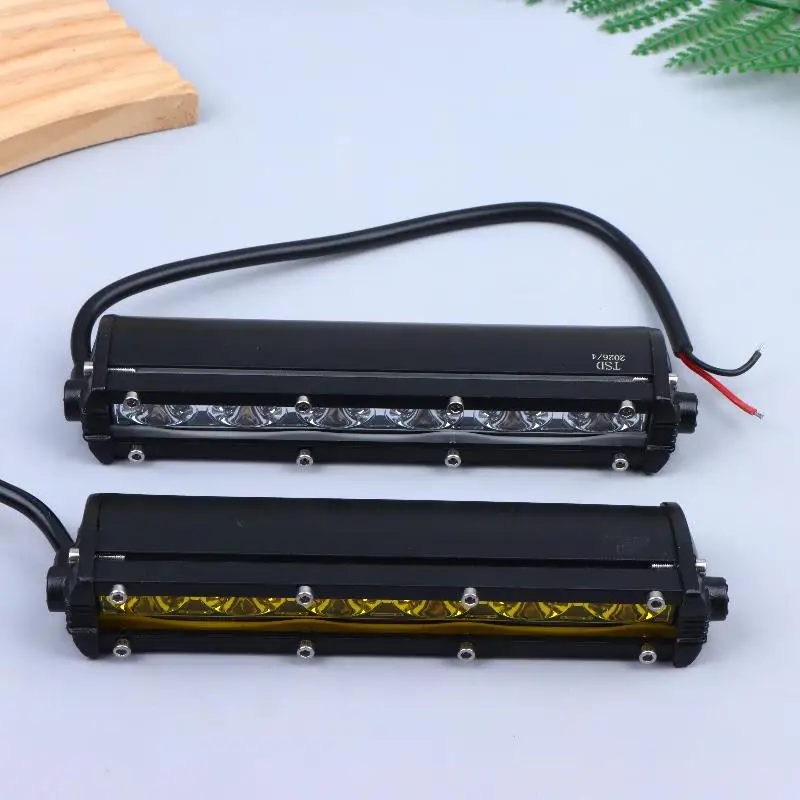 7 Inch LED Light Bar Single Row Work Spotlight Waterproof Combo for SUV ATV UTV Off Road Driving Fog Lamp Accessory