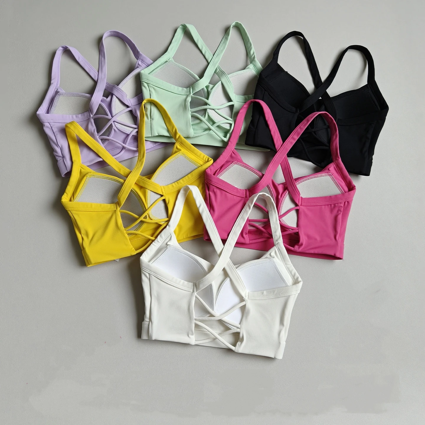 Yoga Vest with Chest Pads Push-up Shock-proof Sports Sling Quick-drying Secondary Breast Reduction Pilates Gym Running Fitness