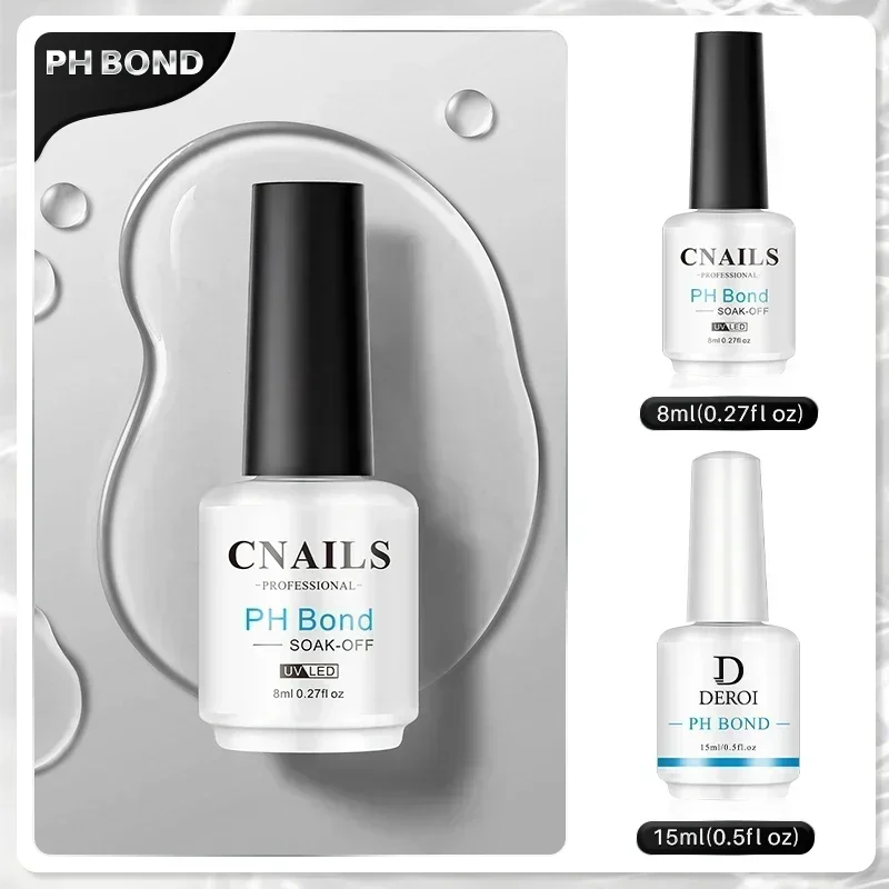 CNails Base Coat PH Bond Long Lasting Reinforced Gel Multi-Use Firmness Low Viscostiy Nail Polish Varnish Dehydrator Nail Art