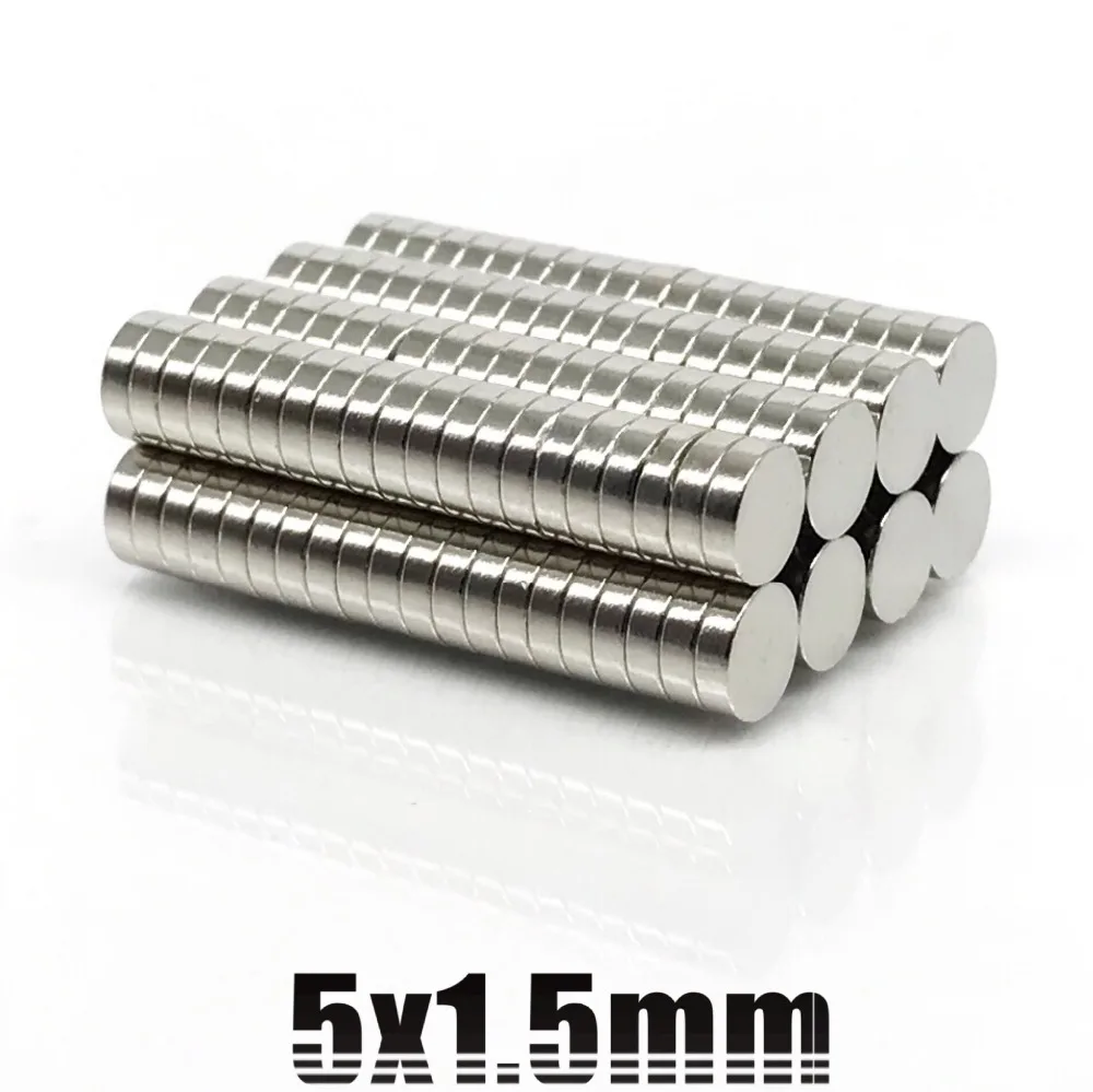 

50~2000pcs 5x1.5 Thin Neodymium Magnet 5*1.5mm Permanent Small Round Magnet 5mm x 1.5mm Powerful Strong Magnets Disc 5*1.5 mm