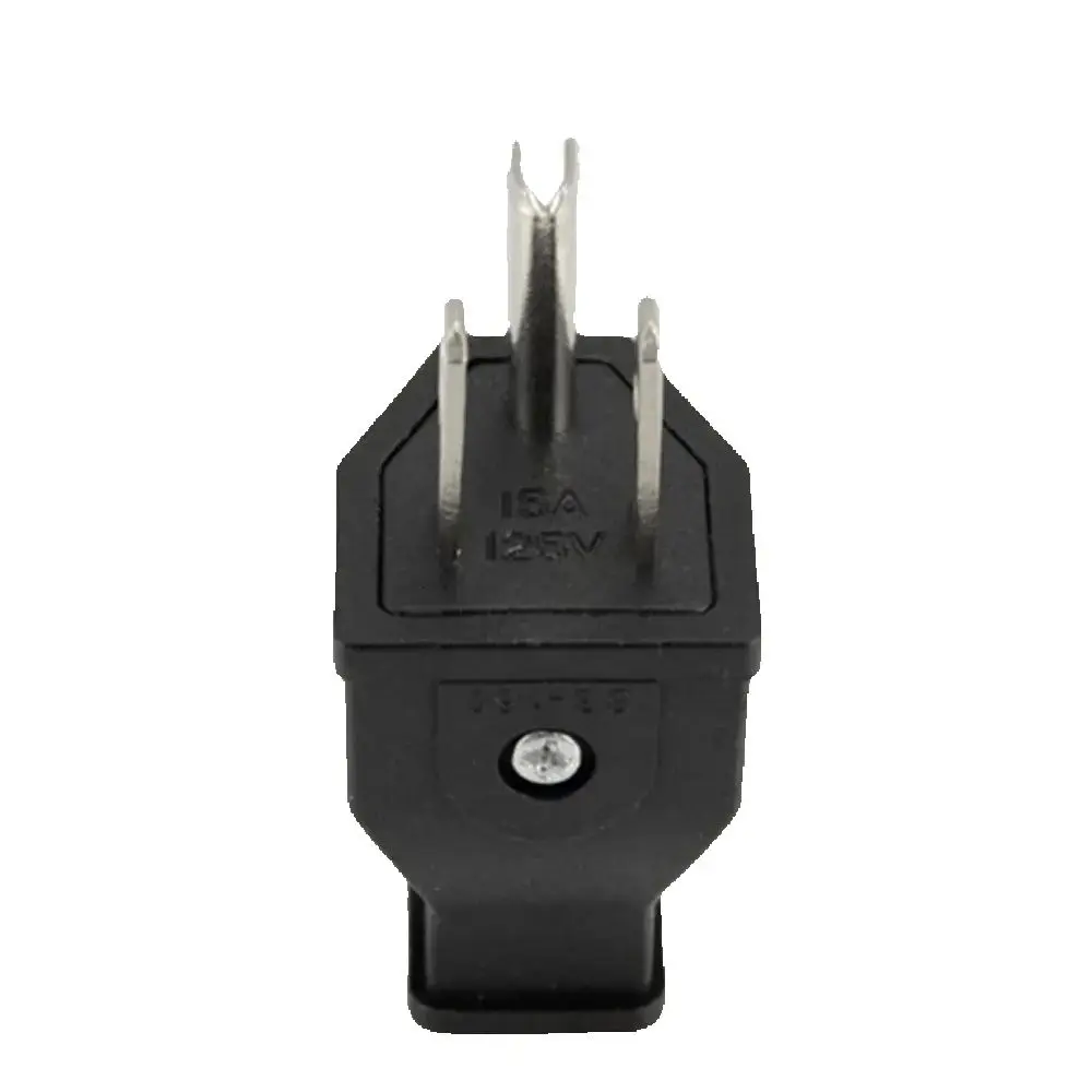 1pcs Black 125V 15A L5-15P L5-15R US Female Male Wiring Connector Triprong Power Outlet Electrical Receptacle AC Socket Plug
