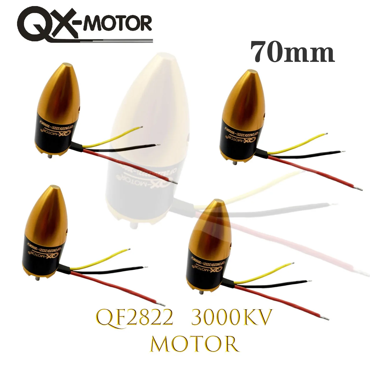 QX-Motor 70mm EDF 6 łopatek prowadzący wentylator bezszczotkowy silnik QF2822 (2222)-3000KV dla dronów zabawkowych DIY komponenty