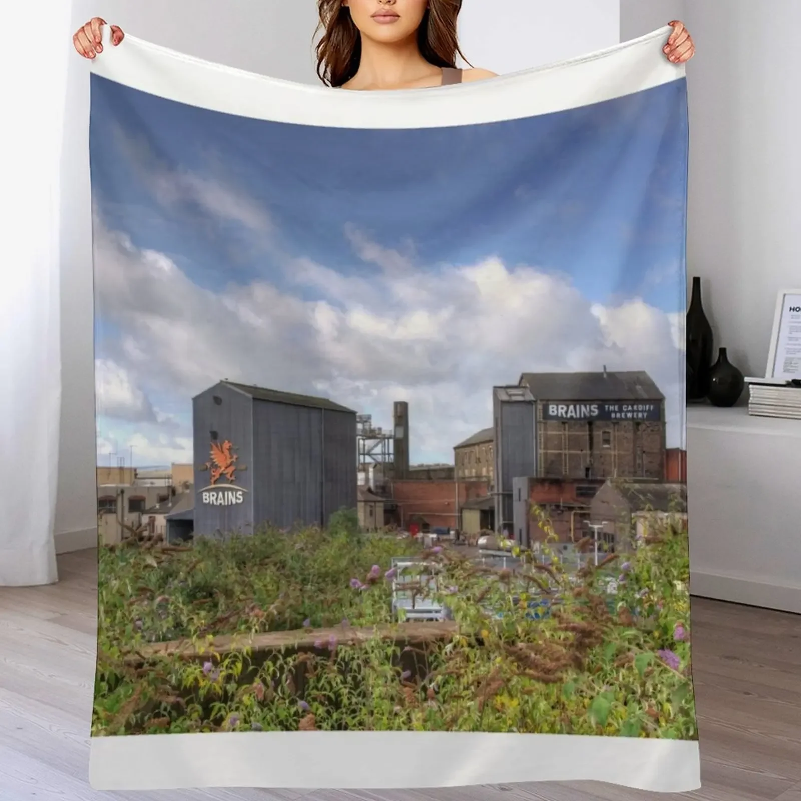 Brains Brewery Throw Blanket Cozy Throw Blanket Birthday Gift for Him Her