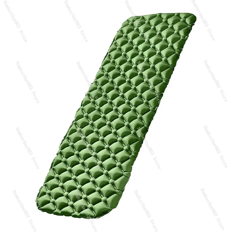 Outdoor Camping Inflatable Sleeping Pad TPU Ultra-Light Lunch Break Pad Rhombus Car Moisture-Proof Air Cushion