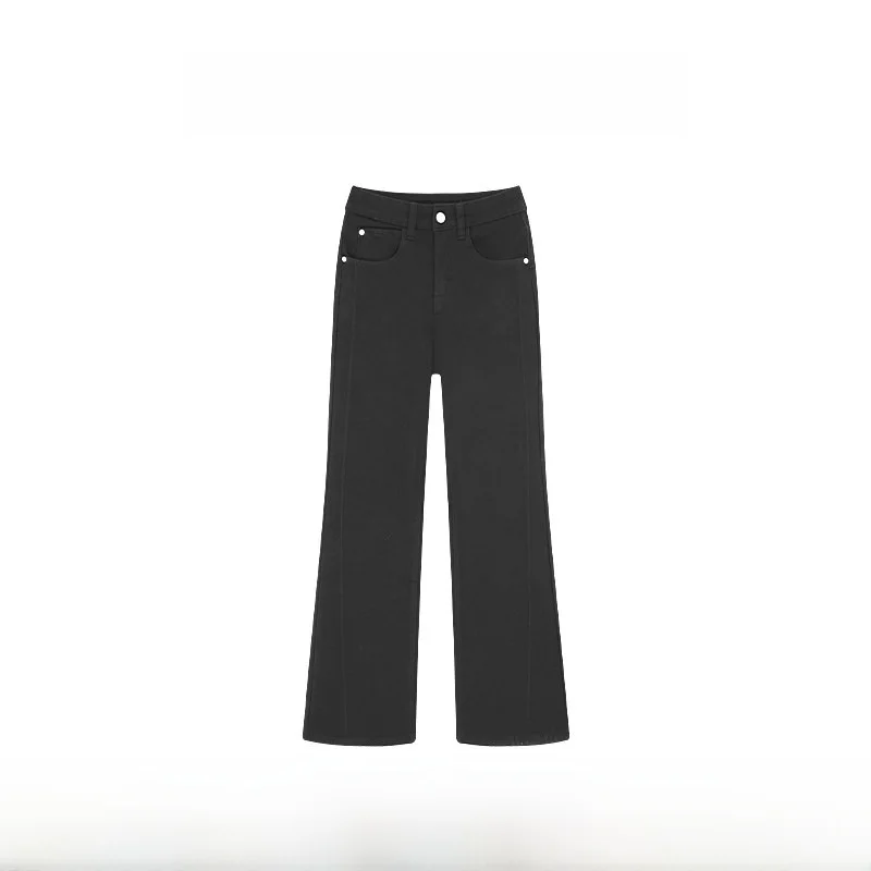 

Женские утепленные джинсы с флисовой подкладкой, с высокой талией, свободного кроя, зимние теплые, слегка расклешенные, с эффектом похудения