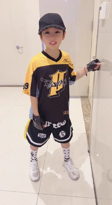 Boys Hip Hop Contrast T-shirt Street Dance Shorts Girls Loose Yellow Cargo Pants Child Streetwear Kids Jazz Costume Clothes Sets