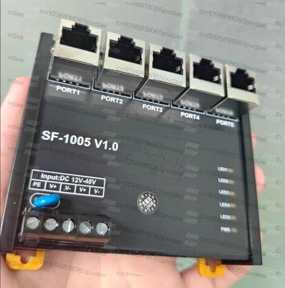 5-port/8-port 100M Industrial Ethernet Switch, Rail-mounted Managed Network Data Distribution Switch