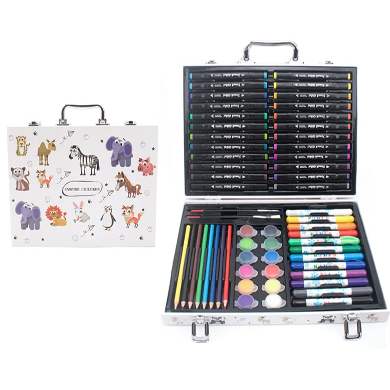 

58 Professional Painting Watercolor Pen Set Animal Kingdom Gift Box Children's Color Graffiti Marker Pen Stationery Holiday Gift