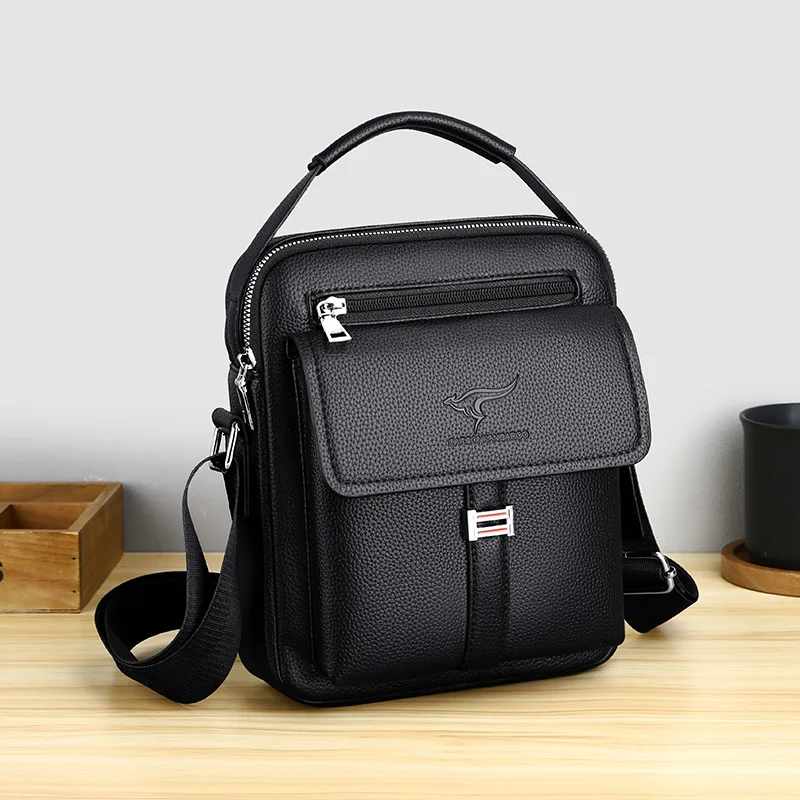 

New Men's Handbag Trendy Casual Crossbody Shoulder Bag Waterproof High-quality Leather Bags Large Capacity Waist Bag Cross Bag