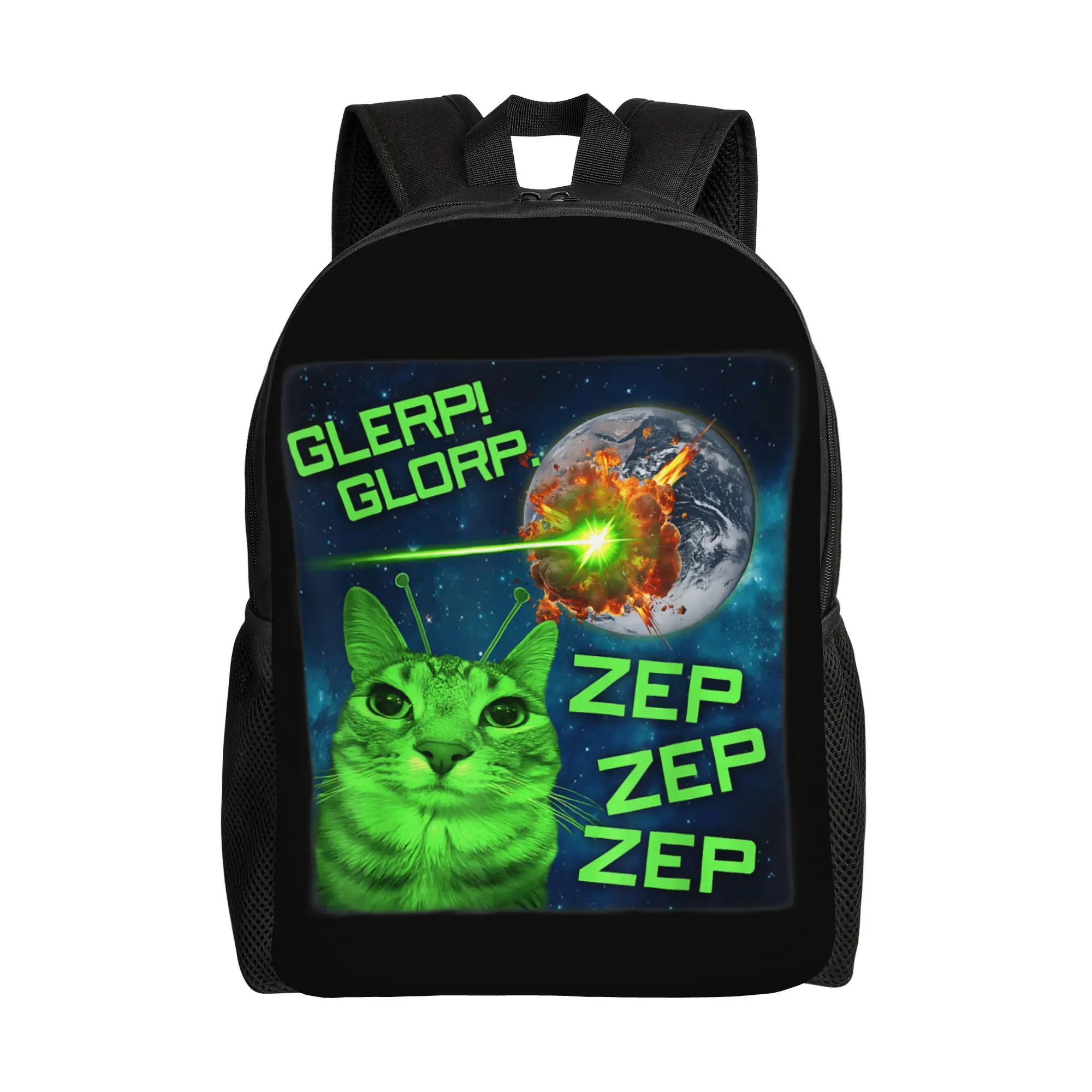 

Glerp Glorp Alien Cat Meme Hilarious Stupid Brainrot Genz Backpack Backpacks Women Designer High School Bags Rucksack