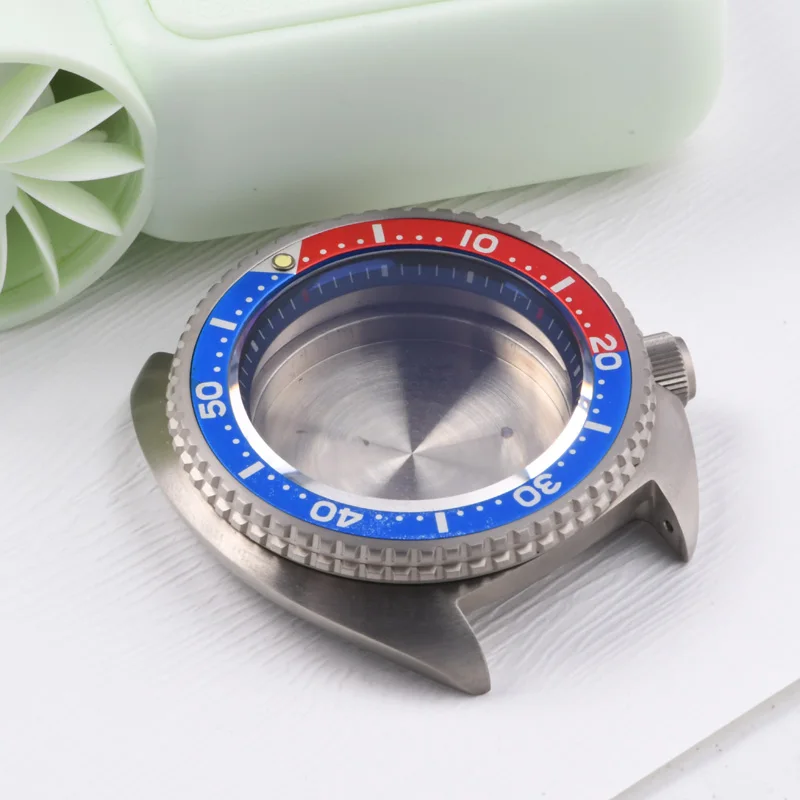 3.8O'clock Titanium 6309 Abalone Watch Case Luminous Sapphire Glass Diving Watch Case for NH35/NH36 Automatic Movement Watch Mod