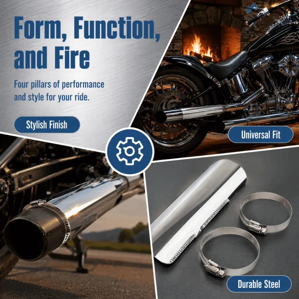Durable Bent Shape Exhaust Heat Shield Easy Installation Silver Motorcycle Heat Shield Exhaust Muffler Guard Burn Protection